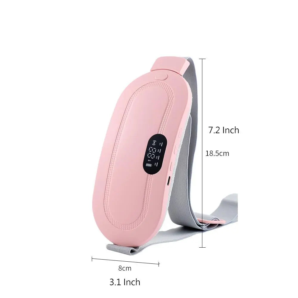Experience Ultimate Comfort with the Cordless Menstrual Heating Pad - Smart Uterus Warmer Belt and Vibrating Abdominal Massager