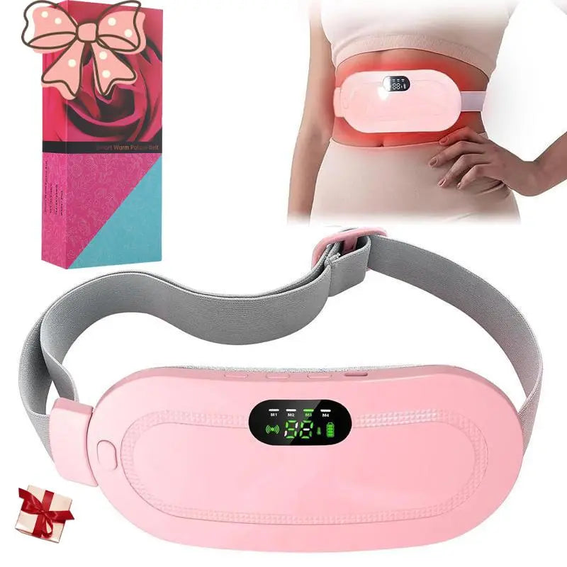 Experience Ultimate Comfort with the Cordless Menstrual Heating Pad - Smart Uterus Warmer Belt and Vibrating Abdominal Massager